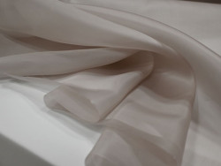 Organza de Seda 100% | Tejido de Lujo para Alta Costura | Color Piedra