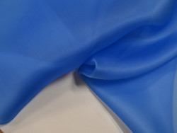 Organza de Seda 100% | Tejido de Lujo para Alta Costura | Color Azul