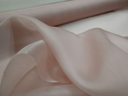 Organza de Seda 100% | Tejido de Lujo para Alta Costura | Color Empolvado