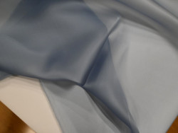 Organza de Seda 100% | Tejido de Lujo para Alta Costura | Color Egeo
