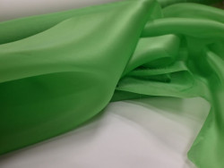 Organza de Seda 100% | Tejido de Lujo para Alta Costura | Color Verde