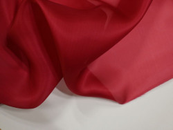 Organza de Seda 100% | Tejido de Lujo para Alta Costura | Color Granate
