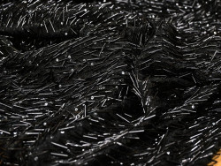 Pedrería Negra 130 cm | Tela de Fiesta y Alta Costura