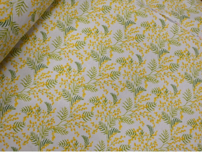 Loneta Estampada de Mimosas| Tapicería y Decoración 