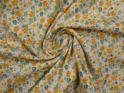 Loneta Estampada de Flores Amarillas| Tapicería y Decoración 