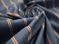 Tela Vaquera a Rayas | 80% Algodón 20% Poliéster