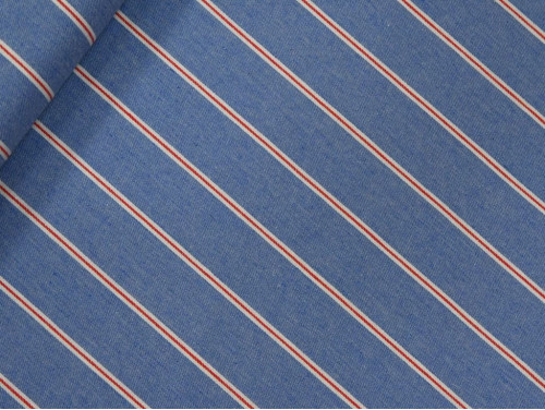 Tela Vaquera a Rayas | 80% Algodón 20% Poliéster