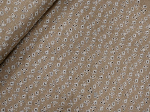 Polilino Bordado y Perforado | Beige