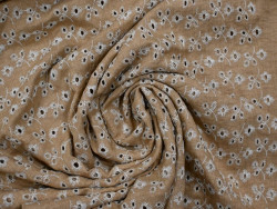 Polilino Bordado y Perforado | Beige
