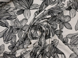 Lino con Viscosa Estampado | Textura rústica y con cáida