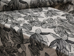 Lino con Viscosa Estampado | Textura rústica y con cáida
