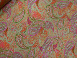 Satén Elástico Estampado |Cachemir Multicolor