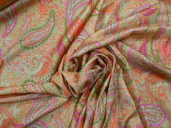 Satén Elástico Estampado |Cachemir Multicolor