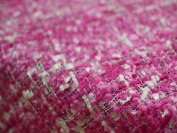 Chanel o Tweed de lujo – Tejido de alta costura fucsia-crudo