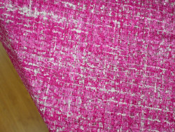 Chanel o Tweed de lujo – Tejido de alta costura fucsia-crudo