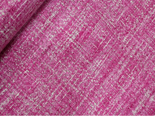 Chanel o Tweed de lujo – Tejido de alta costura fucsia-crudo