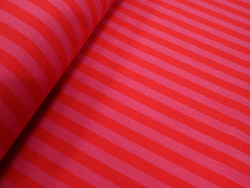 Algodón de rayas rojo y rosa | 100% Algodón