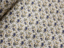 Loneta Estampada de Flores Azules | 50% poliester 50% algodón | 280 cm de ancho