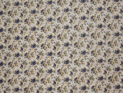 Loneta Estampada de Flores Azules | 50% poliester 50% algodón | 280 cm de ancho