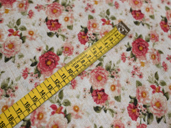 Loneta Estampada de Flores | 50% poliester 50% algodón | 280 cm de ancho