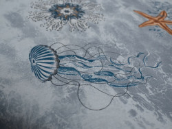 Loneta estampada marina 280 cm | Decoración náutica y tapicería