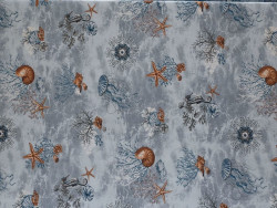 Loneta estampada marina 280 cm | Decoración náutica y tapicería