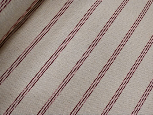 Lona rústica granate de algodón y lino | Tapicería y decoración