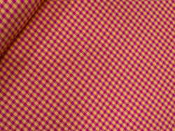 Vichy Seersucker magenta y mostaza