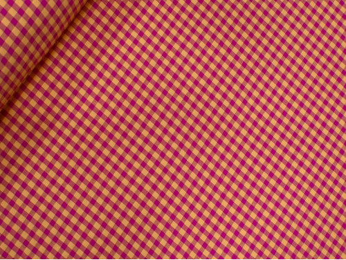 Vichy Seersucker magenta y mostaza