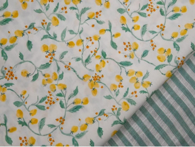 Popelín estampado de limones | 100% algodón