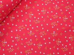 Muselina de flores en fondo fucsia| 100% algodón