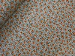 Lino estampado de flores | 55% Lino 45% Algodón