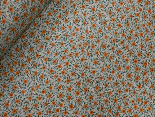 Lino estampado de flores | 55% Lino 45% Algodón
