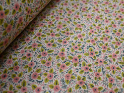 Lino estampado de flores | 55% Lino 45% Algodón