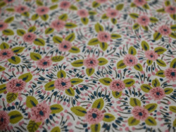 Lino estampado de flores | 55% Lino 45% Algodón