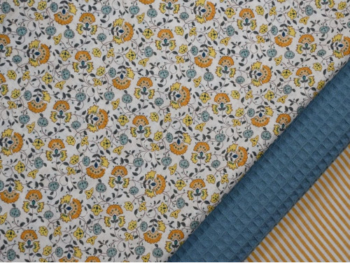 Voile estampado de flores liberty