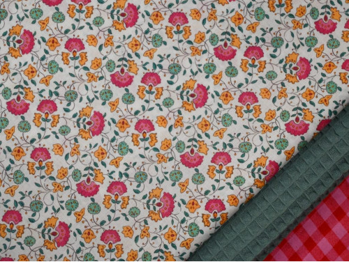Voile estampado de flores liberty