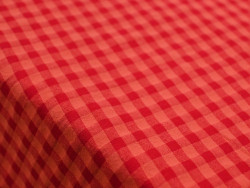 Vichy Seersucker rojo y coral