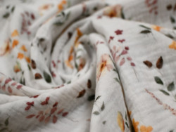Muselina estampada de flores | 100% algodón