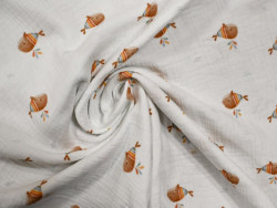 Muselina estampada de ballenas infantiles| 100% algodón