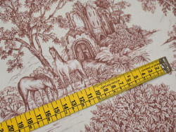 Loneta Estmpada Toile de Jouy 280 cm | Burdeos