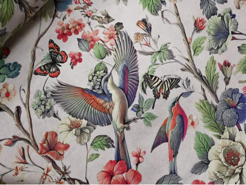 Loneta estampada floral tropical 280 cm | Tapicería y Decoración