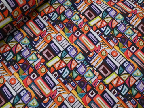 Loneta estampada digital abstracta 280 cm | Tapicería y Decoración