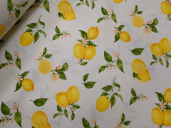 Loneta estampada limones 280 cm | Tapicería y Decoración