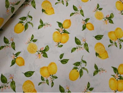Loneta estampada limones 280 cm | Tapicería y Decoración