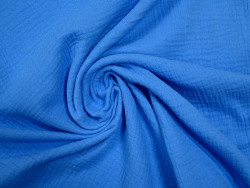Muselina azul 100% Algodón | 135 cm