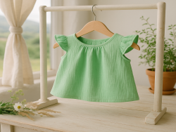 Muselina verde manzana 100% Algodón | 135 cm