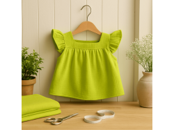 Muselina verde lima 100% Algodón | 135 cm