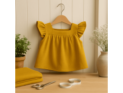 Muselina verde dorado100% Algodón | 135 cm