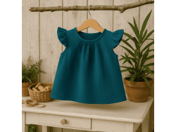 Muselina verde petroleo 100% Algodón | 135 cm